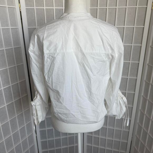Pilcro By Anthropologie White Drawstring Poplin Buttondown | X-Small - Picture 5 of 8